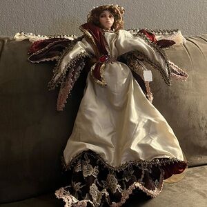 Katherine's Collection Angel Figurine in Cream and Red